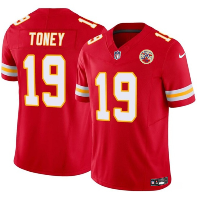 Men??s Kansas City Chiefs #19 Kadarius Toney Red 2023 F.U.S.E. Vapor Untouchable Limited Football Stitched Jersey